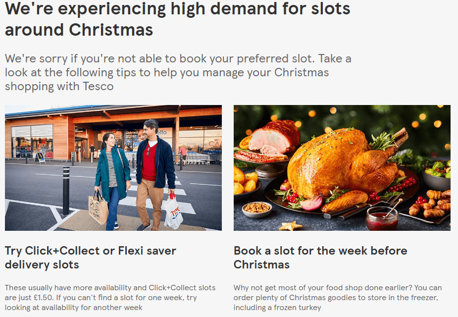 Muestra cómo Tesco usa su servicio Click & Collect en Inglaterra