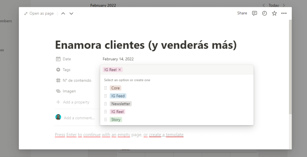 Notion, herramienta para reciclar contenido